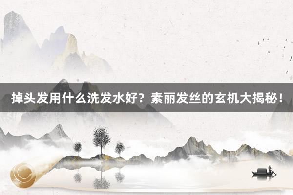 掉头发用什么洗发水好？素丽发丝的玄机大揭秘！