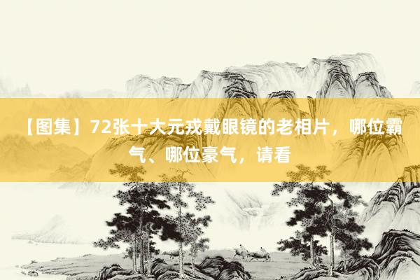 【图集】72张十大元戎戴眼镜的老相片，哪位霸气、哪位豪气，请看