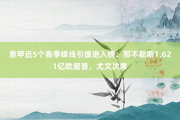 意甲近5个赛季锋线引援进入榜：那不勒斯1.621亿欧居首，尤文次席